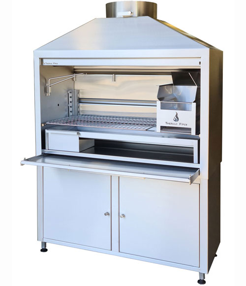 1200mm Professional Freestanding Braai with slide-in door